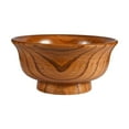 thumbnail image 2 of sunsanly 190/240/300/425/475ml Wooden Bowl Reusable Reverse Edge Round Thickened Anti-scalding High-footed Mongolia Style Rice Bowl Kitchen Utensil, 2 of 7
