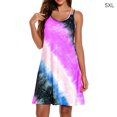 thumbnail image 2 of Robe Femme 2 Bretelles Sans Manches Vêtement Col Robe Aguichant Sans Manches Imprimé Aguichant Robe, Violet, 5TG, 2 of 4