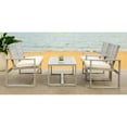 thumbnail image 3 of SAFAVIEH Ozark Outdoor Patio 4 Piece Conversation Set, Grey Wash, 3 of 7