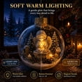 thumbnail image 5 of Qwtwty Glowing Christmas Decorations Mini Story Ornament, Light-Up Shatterproof Clear Christmas Themed Hanging Ball Decoration with Warm LED Light, 5 of 6