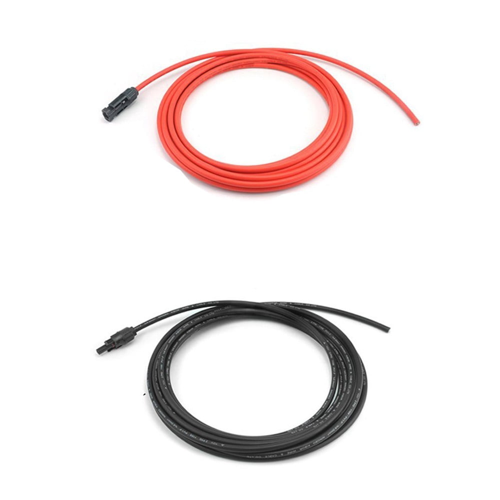 Solar Extension Cable Wire Black+Red 12AWG(2mm) with Female and Male Connector