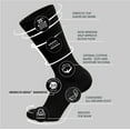 thumbnail image 3 of 6 Pairs of Diabetic Cotton Neuropathy Crew Socks (Black, Sock Size 10-13, Fits US Men's Shoe Size 10-11.5), 3 of 6