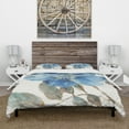 thumbnail image 2 of Designart 'Indigold Watercolor Flower I' Cottage Duvet Cover Set, 2 of 4