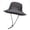Gray, variant on Men Womens Solid Color Vintage Bucket Hat with Wide Brim Adjustable Cord and Snap Closure for Outdoor Sun Protection Breathable Comfort Hat