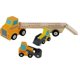 thumbnail image 2 of Wooden Car Toys for Toddlers,Tractor Trailer, Mini Front Loader & Steamroller Wooden Truck Set, Wooden Cars, Wooden Trucks, Construction Tractor Toys, 2 of 3