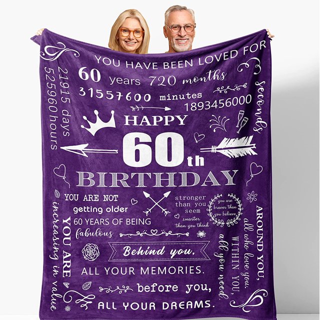 LHSHID 70th Birthday Gifts for Women 70th Birthday Gifts for Men 70th Birthday Gifts 70 Year Old Birthday Gift Best Gifts for 70 Year Old Happy 70 Birthday for Dad Mom Throw Blankets 50x60in