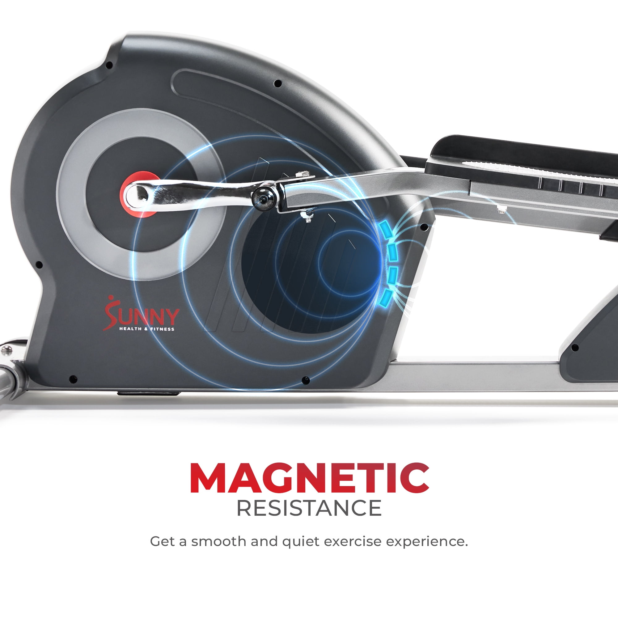 Sunny Health & Fitness Connected Cardio Elliptical, Elite Interactive Series Exercise w Smart Bluetooth & FREE SunnyFit® App - SF-E320047