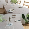thumbnail image 4 of tablecloths Rectangular Rectangle Tablecloth Burlap Farmhouse Dining Table Cover Rustic Table Cloths Party Tablecloth Christmas Table Cloth (Rectangle/Oblong锛 x - Seats), 4 of 7