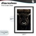 thumbnail image 4 of Stupell Industries Rustic Lodge Bison Portrait Close Up Black Framed Print Under Glass, 17 x 23, by Creative Studio, 4 of 8