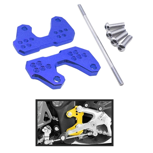 1 par CNC Rearsets Base pie clavijas soporte de elevación trasera para R3 Azul Cola Soporte de estriberas de base de estribos traseros