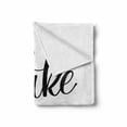 thumbnail image 2 of Make Waves Soft Flannel Fleece Blanket, Positive Nautical Themed Words Lettering Image in Cursive Style Print, Cozy Plush for Indoor and Outdoor Use, 50" x 60", Charcoal Grey White, by Ambesonne, 2 of 6