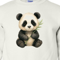 thumbnail image 3 of Inktastic Adorable Panda with Bamboo Illustration Youth Sweatshirt, 3 of 4