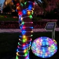 thumbnail image 3 of NITIDSKY 33ft 100 LED Solar Christmas Lights Outdoor Waterproof Solar Rope Lights Yard Patio Garden Christmas Deaorations, Multicolor, 3 of 7