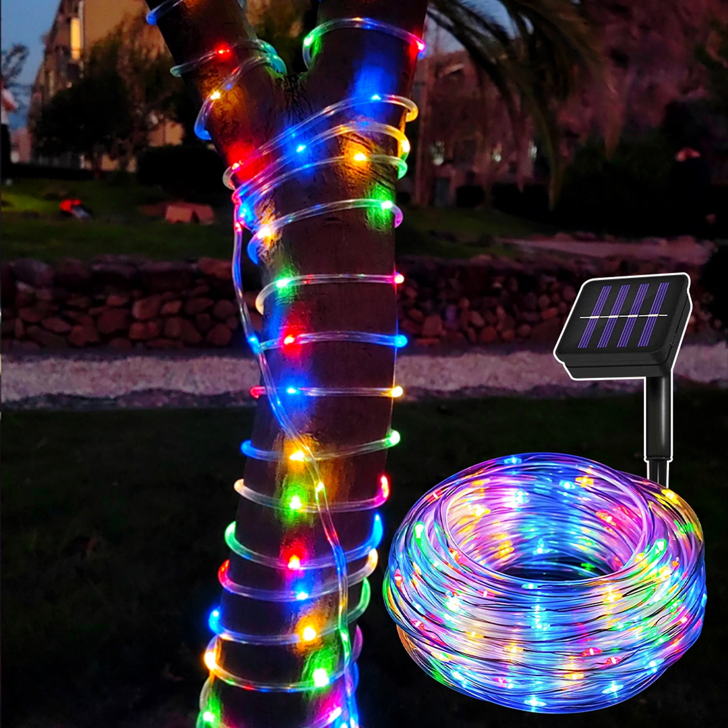 NITIDSKY 33-Foot Solar Rope Lights with 100 Multicolor LEDs photo 2