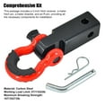 thumbnail image 2 of Graflsoa Heavy-Duty Carbon Steel Trailer Hitch Receiver with Detachable Rubber Pad, 5T Load Capacity, Black & Red Finish, Complete Towing Kit for Cars, Trucks, and Off-Road Vehicles, 2 of 6
