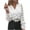 White, variant on Fesfesfes Women's Dressy Blouse Lace Embellished V-neck Printing Casual Mock Neck Blouse Tops