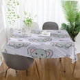 thumbnail image 5 of SKYSONIC 60"x108" Square Tablecloth with Cute Elephant Prints, Anti-Wrinkle and Smooth Table Cloth for Kitchen/Home Party Decoration, 5 of 7