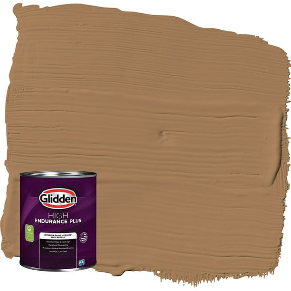 Glidden HEP Cinnamon Crunch / Brown Eggshell Interior Paint with Primer, 1 Quart
