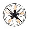 thumbnail image 2 of 5 Bulb Vintage Industrial Ceiling Light Fixture for Foyer, Black, Set of 2, 2 of 8
