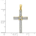 thumbnail image 4 of 14k Yellow Gold 1/3ct. Diamond Cross Pendant Charm, 4 of 4