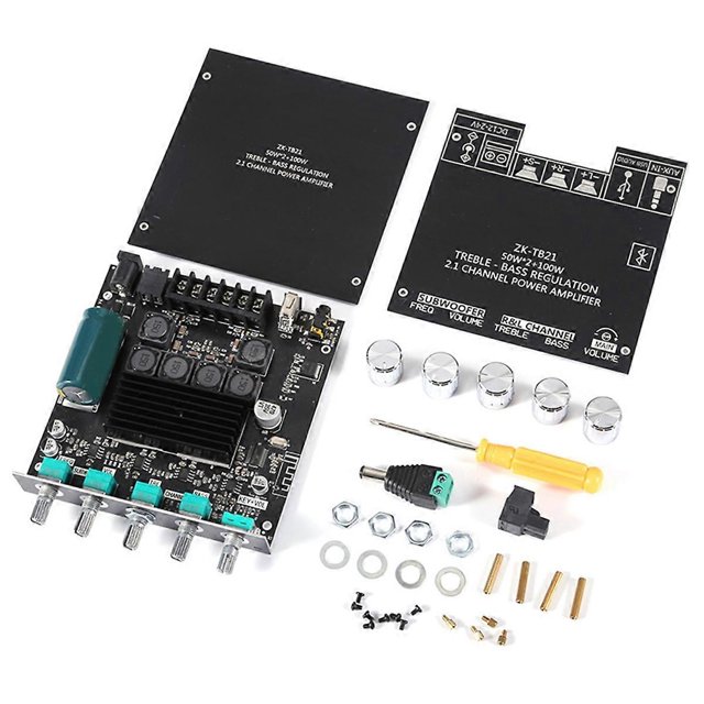 -TB21 Subwoofer Amplifier Board Bluetooth 5.0 2x50W+100W Power Audio Stereo AMP Module AUX 2.1 Channel Audio Speaker