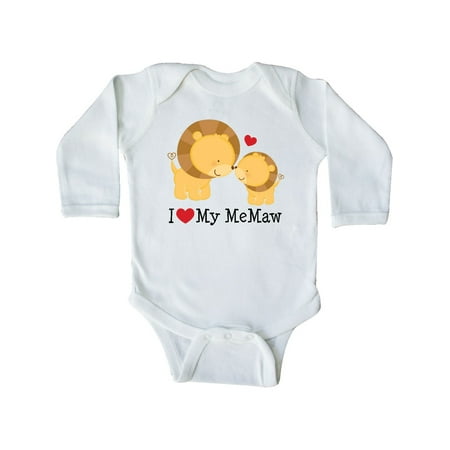

Inktastic I Love My Memaw Gift Baby Boy or Baby Girl Long Sleeve Bodysuit