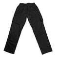 thumbnail image 6 of Men's Cargo Pants Slim Fit Casual Solid Color Pockets Elastic Waist Full Length Pants Black, 6 of 8