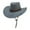 Gray, variant on ZQUUVOU Men's and Women's Cowboy Hats Classic Felt Wide Brim Western Cowboy Cowgirl Hat with Belt Buckle for Casual Dressy Rose Gold