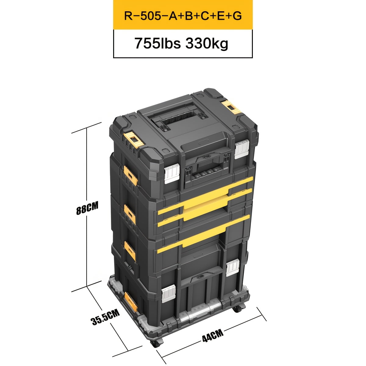 2-Tier 6-Compartment Slide Rail Storage Box, Plastic Organizer Case for Small Parts & Crafts