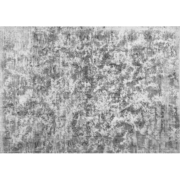 Ahgly Company Indoor Rectangle Abstract Gray Contemporary Area Rugs, 6' x 9'