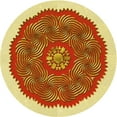 thumbnail image 1 of Ahgly Company Machine Washable Indoor Square Transitional Mahogany Brown Area Rugs, 3' Square, 1 of 7