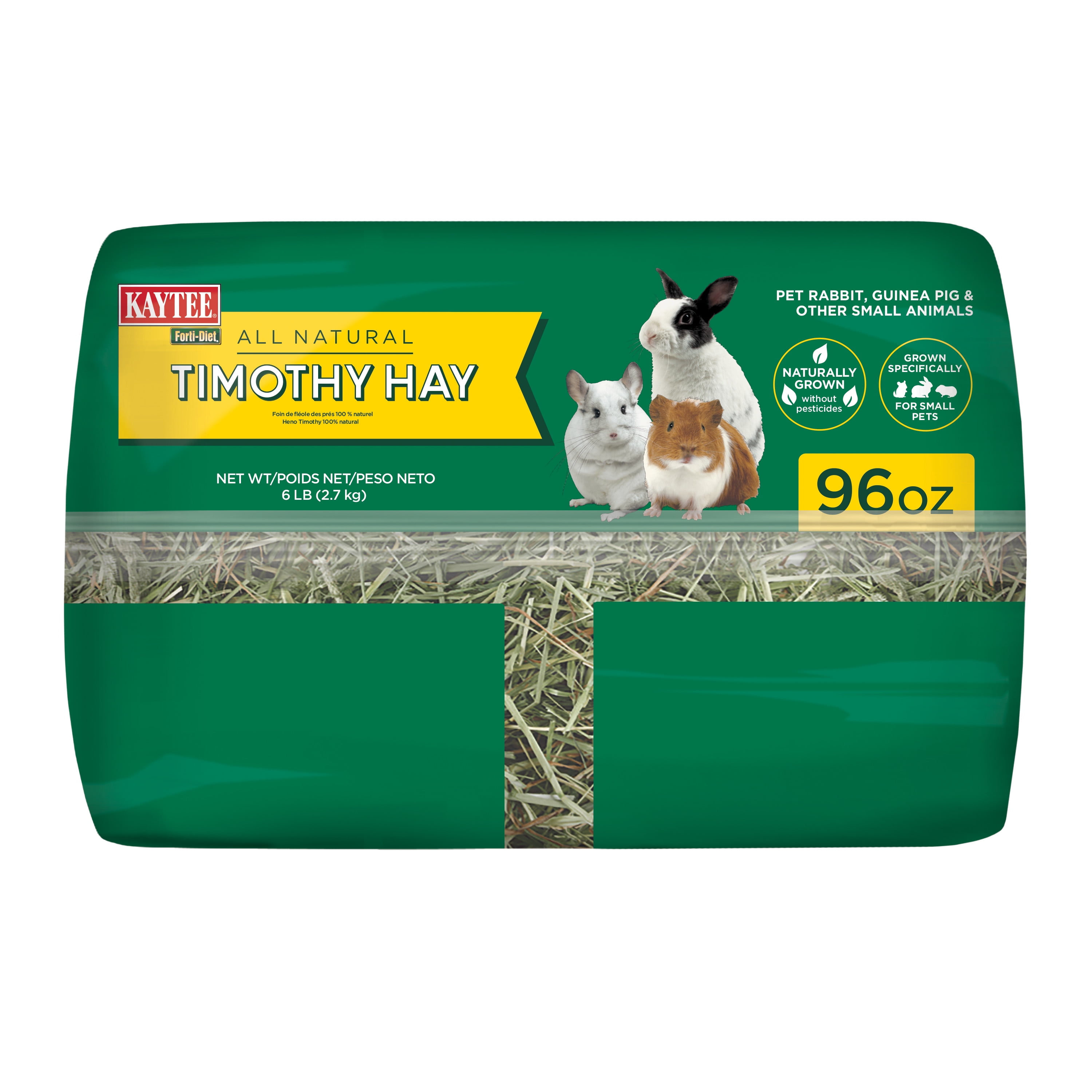 Kaytee Forti Diet Timothy Hay for Rabbits Guinea Pigs Hamsters Chinchillas and Other Small Animals 180 Ounces Walmart