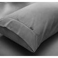 thumbnail image 6 of 4 Piece Bamboo Microfiber Dark Grey Full Sheet Set, Deep Pocket Bed Sheets, 6 of 6