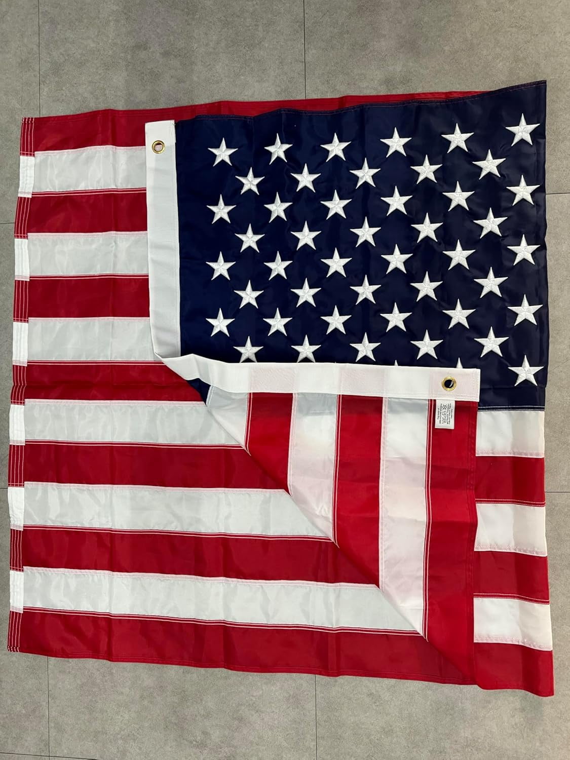 American Flag 5x8 feet Premium Large US Flag 5x8 ft. 250D Oxford Nylon Embroidered Stars and Sewn Stripes - Display with Pride Proudly