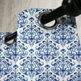 thumbnail image 4 of Ambesonne Blue Grommet Curtain, Indigo Victorian Design, 50" x 63", Petrol Blue Turquoise, 4 of 6