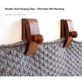 thumbnail image 3 of Vruelia Tapestry Hangers,Quilt Hangers for Wall Hangings,Blanket Hanger Clamps,Carpet Rug Display, Wooden Clips 2pack, 3 of 5