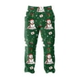 thumbnail image 5 of Fabrcox Christmas Flannel Pj Pants for Men Big and Tall Winter Warm Elastic Waist Christmas Tree Xmas Casual Loose Cartoon Lounge Bottoms Green L, 5 of 5