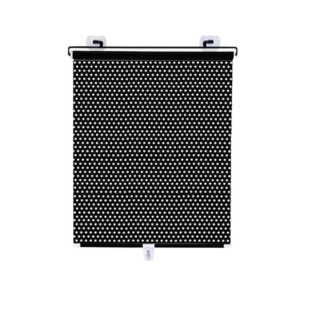 Grey Retractable Roller Shade For Windows 19.6X49.2 Inch Suction Cup Mount No Drill Light Blocking Sunscreen For Home Office Car Windshield