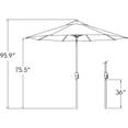 thumbnail image 6 of SimplyShade 9ft Outdoor Octagon Patio Umbrella with Auto Tilt, Red, 6 of 8