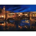 thumbnail image 2 of Borelli, Guido 14x12 Black Ornate Wood Framed with Double Matting Museum Art Print Titled - Notturno Fiorentino, 2 of 4