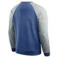 thumbnail image 3 of Men's Darius Rucker Collection by Fanatics Royal/Heather Gray New England Patriots Throwback Color Block Raglan Pullover, 3 of 3