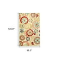 thumbnail image 2 of 8' X 10' Cream Wool Medallion Tufted Handmade Stain Resistant Area Rug, 2 of 5