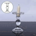 thumbnail image 4 of Transparent Glass Candle Holder Candle Stand Candlestick Height holders set 14 cm, 4 of 7