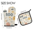 thumbnail image 2 of Yayeee Oven Mitts and Pot Holder Set of 2 Heat Resistant Kitchen Gloves Baking Hot Pad, Halloween Cute Pumpkins, 2 of 5