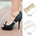 thumbnail image 3 of Raindrops 2 Pairs Elastic Shoe Straps For High Heels Anti-Slip Ankle Straps With Sparkly Rhinestones Convenient No Tie Shoe Laces Replaceable Heel Bands, 3 of 8
