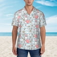 thumbnail image 4 of Lsque Cute Rabbit And Heart pattern Hawaiian Shirt for Men, Unisex Summer Beach Casual Short Sleeve Button Down Shirts-, 4 of 9
