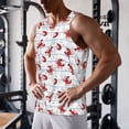 thumbnail image 5 of Pofeuu Cartoon Lobsters Print Men's Workout Tank Tops Sleeveless Muscle Gym Shirt Quick Dry-4X-Large, 5 of 7