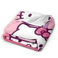 thumbnail image 3 of Hello Kitty Throw Blanket, Cozy Flannel Blankets For Boys Girls, Super Soft Warm Blanket For Couch Sofa Bed, 3 of 9