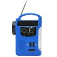 thumbnail image 1 of Radio Solaire à Manivelle AM FM SW Radio d'Urgence avec Lampe de Poche LED Lampe de Lecture Lecteur MP3 pour Camping en Plein Air Bleu, 1 of 5