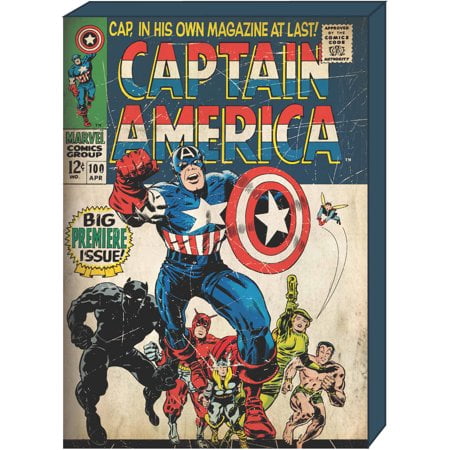Marvel Captain America Retro Comic Book Cover MDF Box Art, Bundle of (Best Marvel Comic Covers)